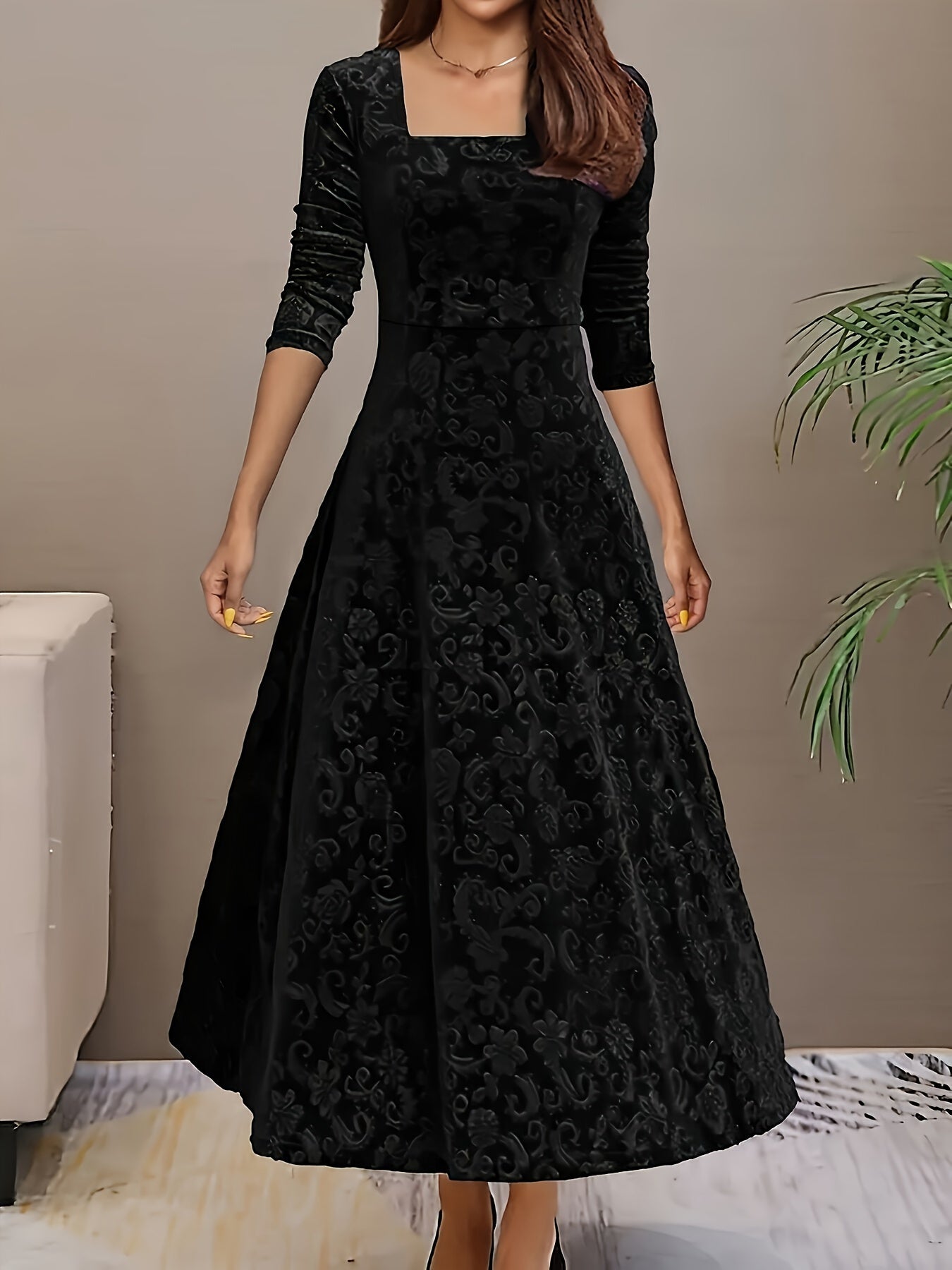 Dorothy | Elegancka Sukienka Maxi w Wzory