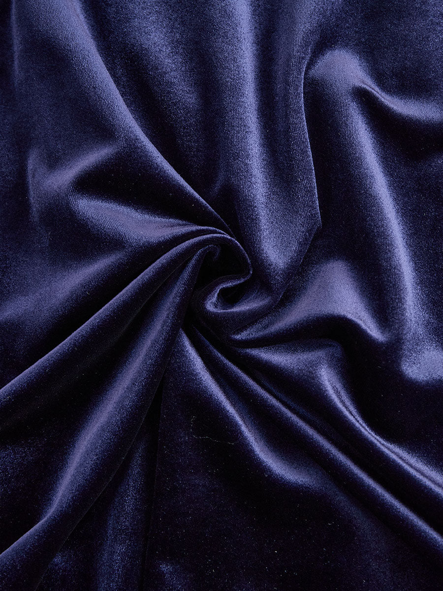 Elissa | Midi Sukienka w Kolorze Granatowym z Długim Rękawem