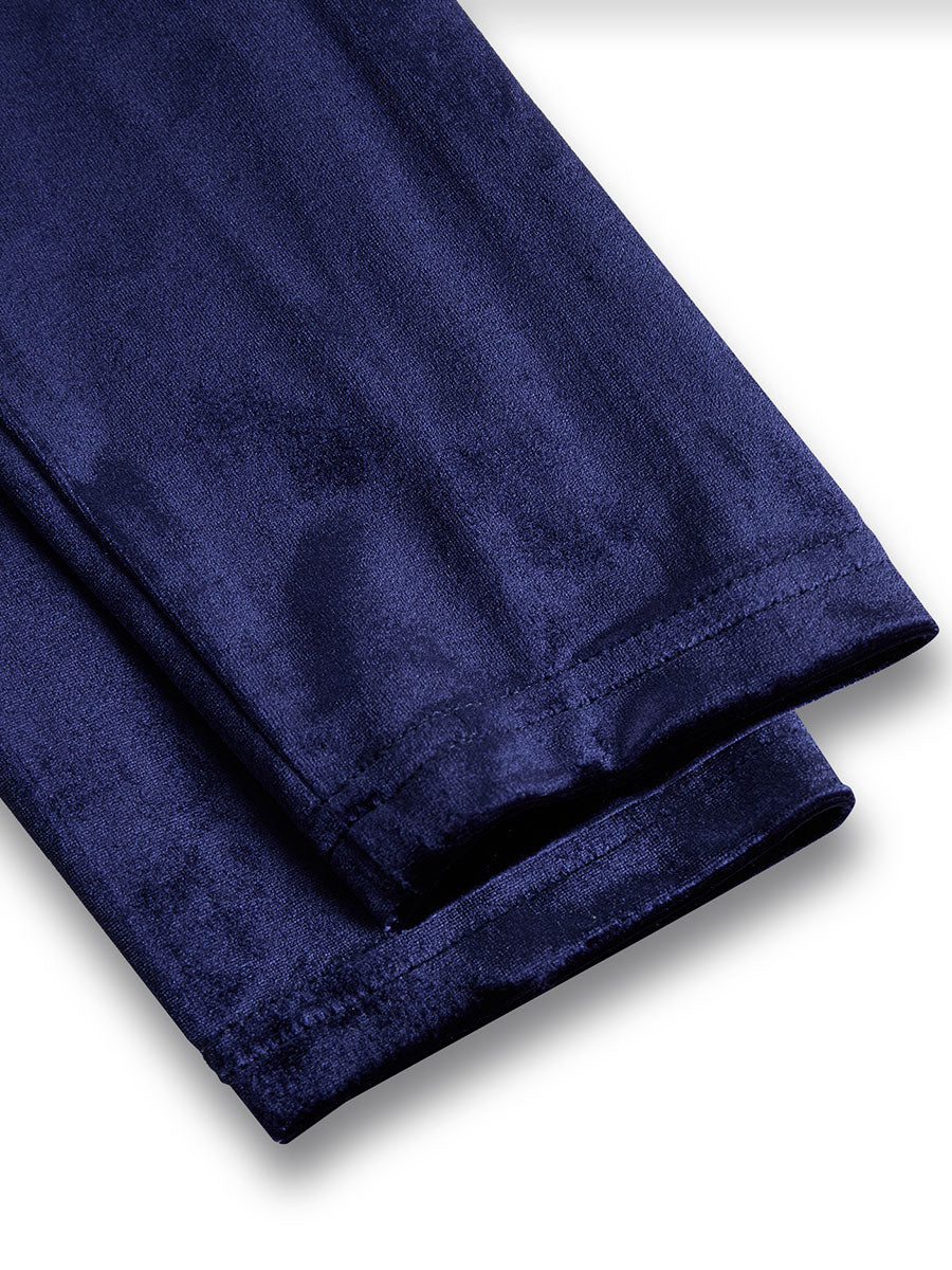 Elissa | Midi Sukienka w Kolorze Granatowym z Długim Rękawem