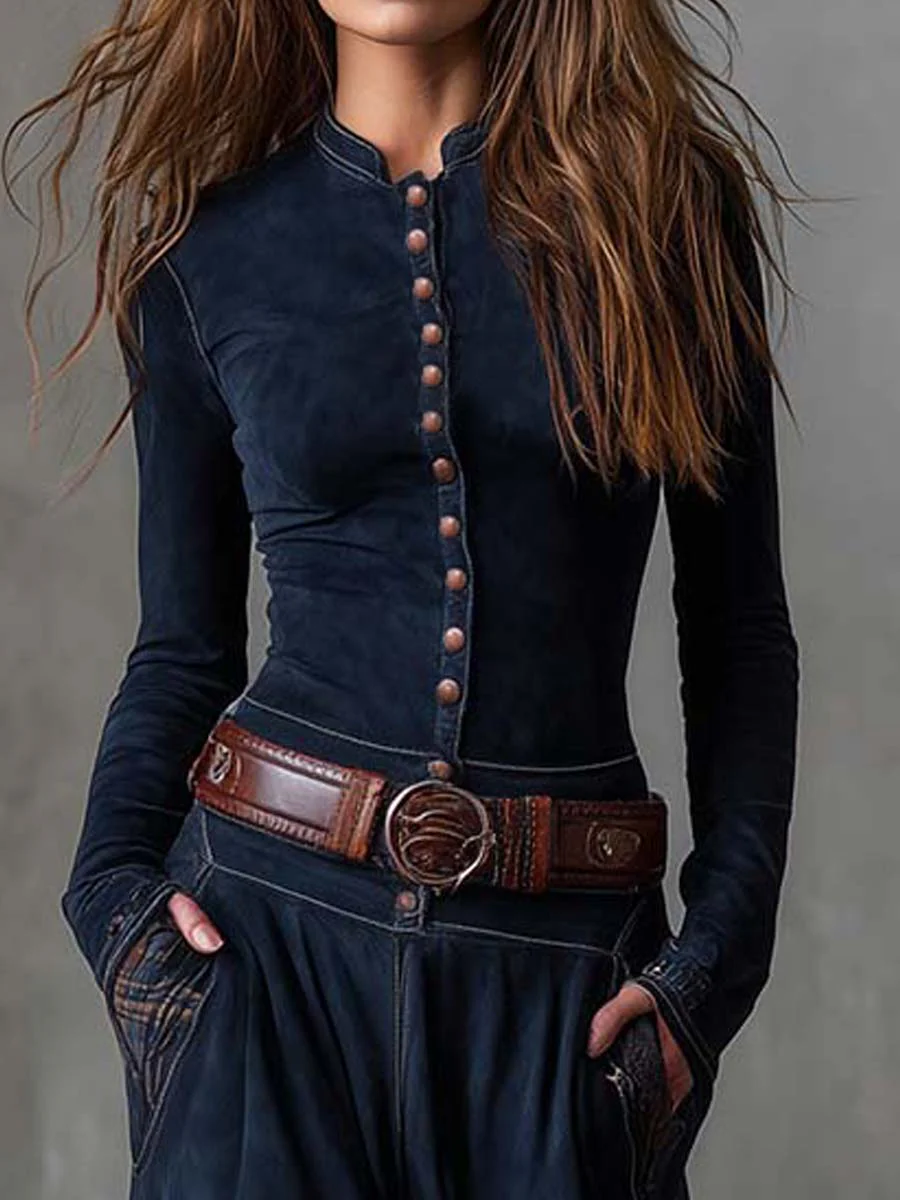 Elisa | Sukienka maxi z zamszu z paskiem