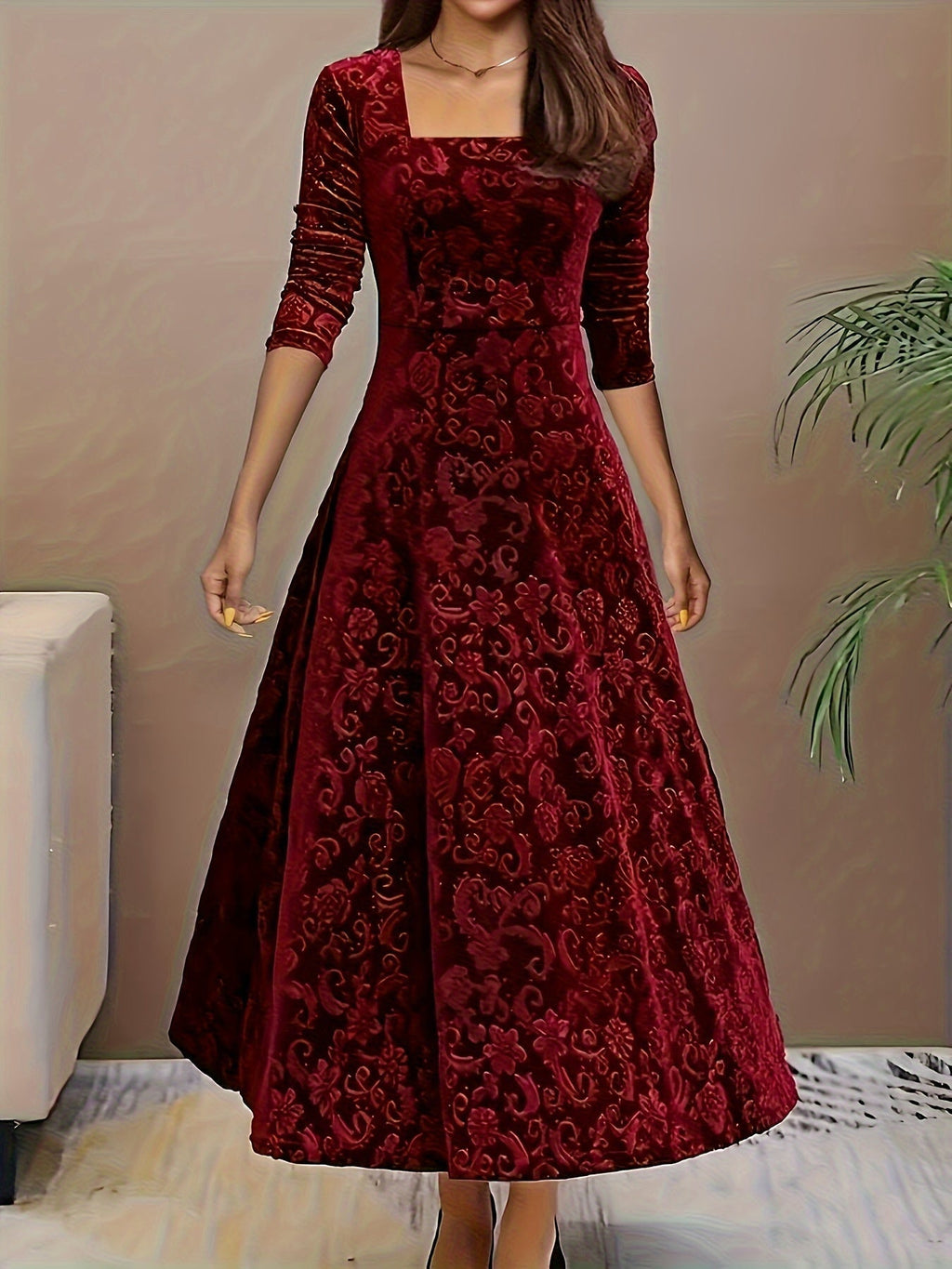 Dorothy | Elegancka Sukienka Maxi w Wzory